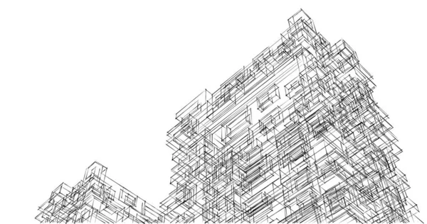 Abstrakcyjny Projekt Tapety Architektonicznej Cyfrowe Tło Koncepcyjne — Zdjęcie stockowe