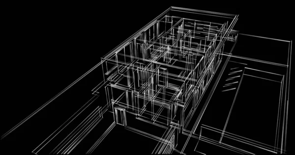 Abstraktní Architektonický Design Tapet Digitální Koncept Pozadí — Stock fotografie