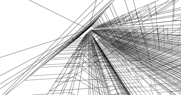 Абстрактный Архитектурный Дизайн Обоев Цифровой Концепт Фон — стоковое фото