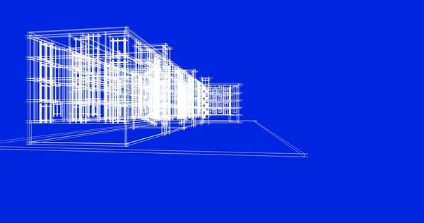 Disegno Astratto Carta Parati Architettonica Sfondo Concetto Digitale — Foto Stock