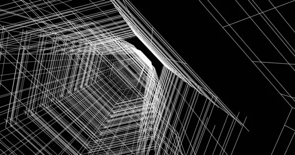 Arkaplanda mimari bina 3d illüstrasyon