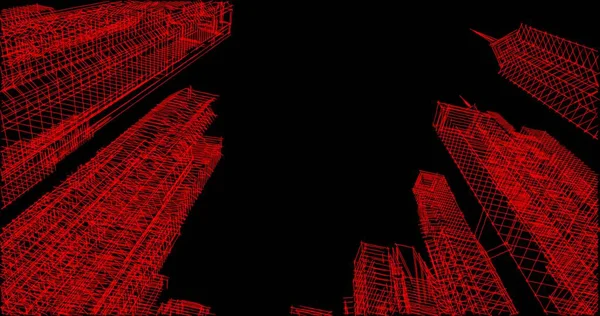 Mimari sanat konseptinde soyut çizgiler, minimum geometrik şekiller. 