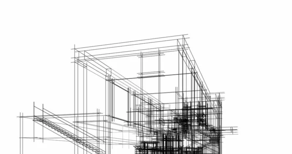 Abstrakt Arkitektonisk Tapet Design Digitalt Koncept Bakgrund — Stockfoto