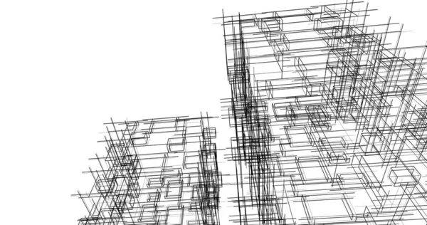 Абстрактный Архитектурный Дизайн Обоев Цифровой Концепт Фон — стоковое фото