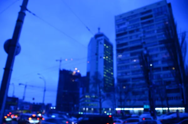 夜色朦胧的城市背景 — 图库照片