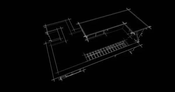 Abstrakte Zeichnungslinien Architektonischen Kunstkonzept Minimale Geometrische Formen — Stockfoto