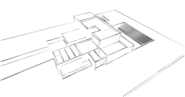 Disegno Astratto Carta Parati Architettonica Sfondo Concetto Digitale — Foto Stock