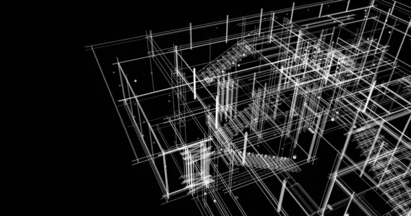 建筑墙纸设计 数字概念背景 — 图库照片