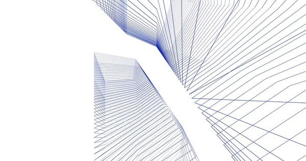 Mimari sanat konseptinde soyut çizgiler, minimum geometrik şekiller. 