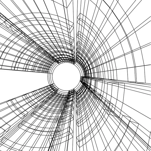 Abstraktní Architektonický Design Tapet Digitální Koncept Pozadí — Stock fotografie