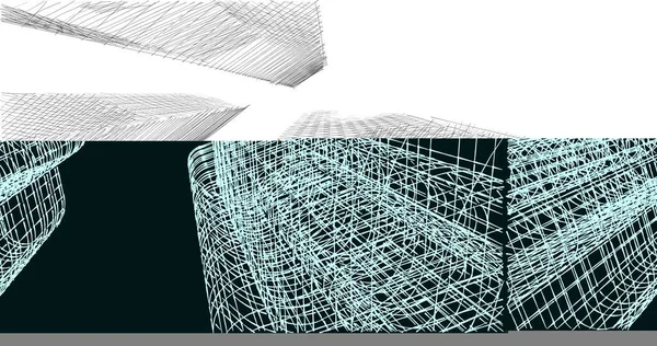 建筑墙纸设计 数字概念背景 — 图库照片