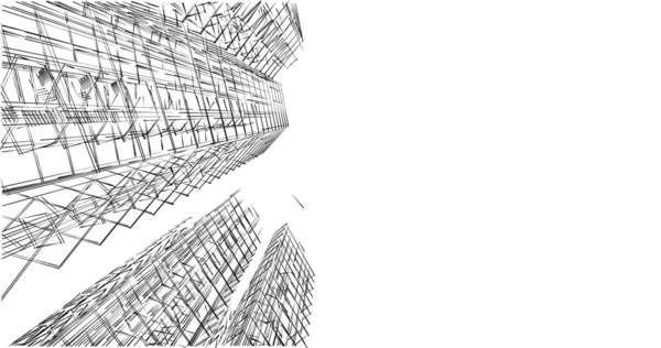 Mimari sanat konseptinde soyut çizgiler, minimum geometrik şekiller. 