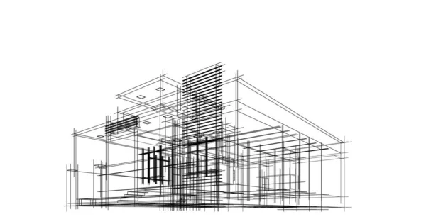 Abstrakte Architektonische Tapete Design Digitales Konzept Hintergrund — Stockfoto