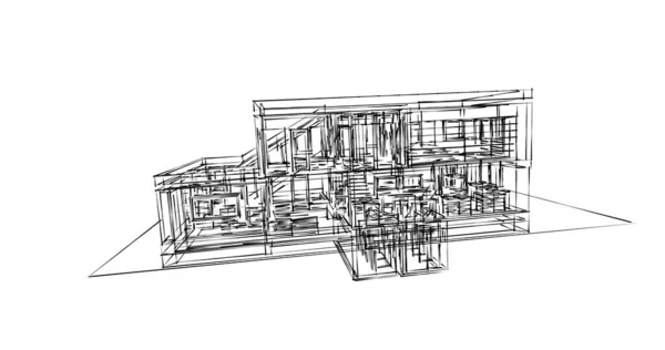 建筑墙纸设计 数字概念背景 — 图库照片