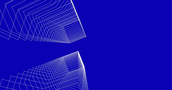 Mimari sanat konseptinde soyut çizgiler, minimum geometrik şekiller. 