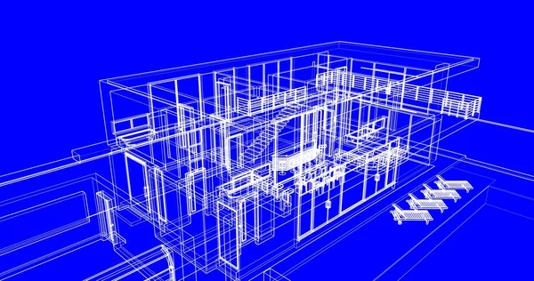 Abstrakte Architektonische Tapete Design Digitales Konzept Hintergrund — Stockfoto