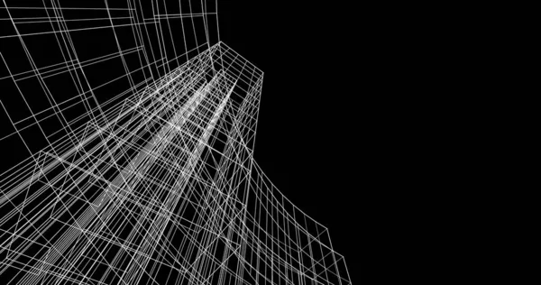 Mimari sanat konseptinde soyut çizgiler, minimum geometrik şekiller. 