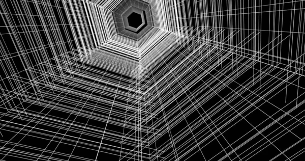 Mimari sanat konseptinde soyut çizgiler, minimum geometrik şekiller. 