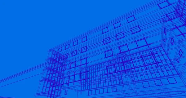 Mimari sanat konseptinde soyut çizgiler, minimum geometrik şekiller. 