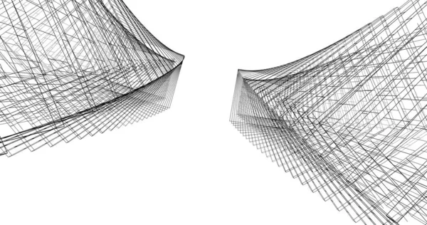 Minimal Geometrik Şekiller Mimari Çizgiler — Stok fotoğraf