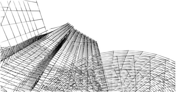 建筑墙纸设计 数字概念背景 — 图库照片