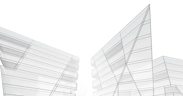 Abstrakte Architektonische Tapete Design Digitales Konzept Hintergrund — Stockfoto
