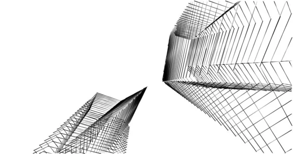 Abstraktní Architektonický Design Tapet Digitální Koncept Pozadí — Stock fotografie