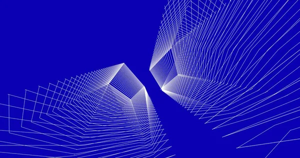 Mimari sanat konseptinde soyut çizgiler, minimum geometrik şekiller. 