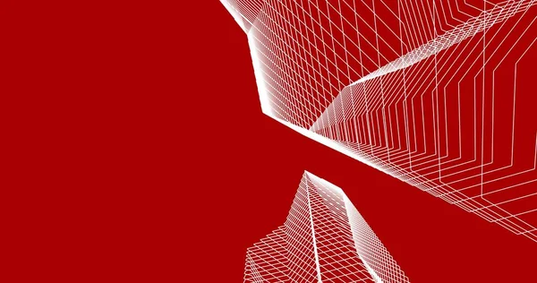 Mimari sanat konseptinde soyut çizgiler, minimum geometrik şekiller. 