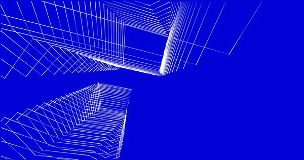 Mimari sanat konseptinde soyut çizgiler, minimum geometrik şekiller. 