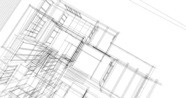 Mimari sanat konseptinde soyut çizgiler, minimum geometrik şekiller. 