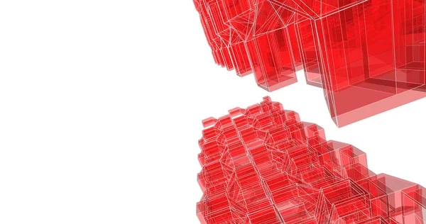 soyut mimari duvar kağıdı tasarımı, dijital konsept arkaplan