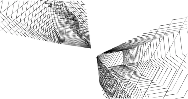 Abstraktní Architektonický Design Tapet Digitální Koncept Pozadí — Stock fotografie