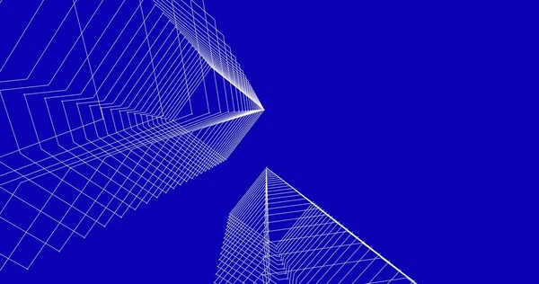 Mimari sanat konseptinde soyut çizgiler, minimum geometrik şekiller. 