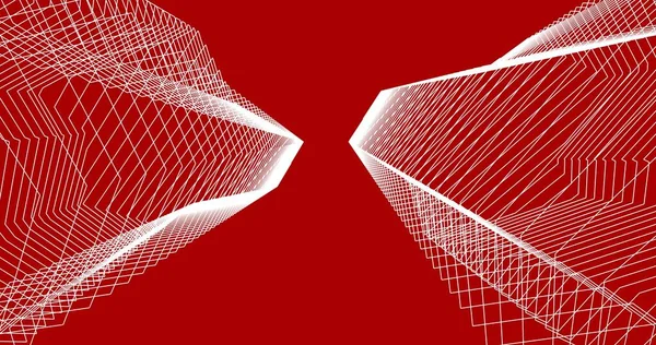 Mimari sanat konseptinde soyut çizgiler, minimum geometrik şekiller. 