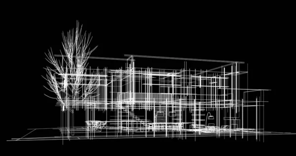 Абстрактный Архитектурный Дизайн Обоев Цифровой Концепт Фон — стоковое фото