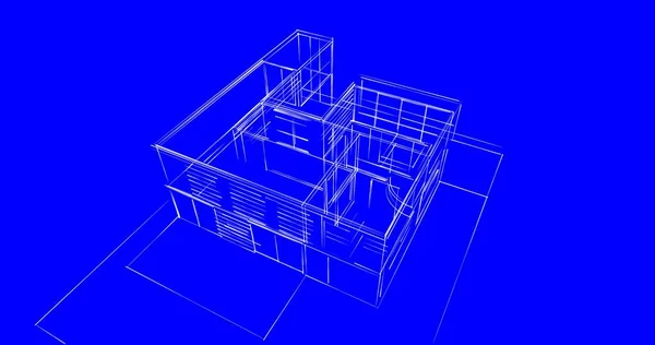 建筑墙纸设计 数字概念背景 — 图库照片