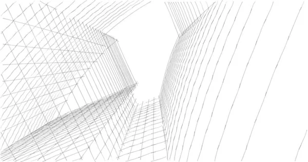 Mimari sanat konseptinde soyut çizgiler, minimum geometrik şekiller. 