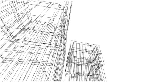 建筑墙纸设计 数字概念背景 — 图库照片