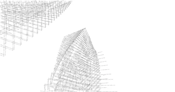 Abstract Architectonisch Behang Ontwerp Digitaal Concept Achtergrond — Stockfoto