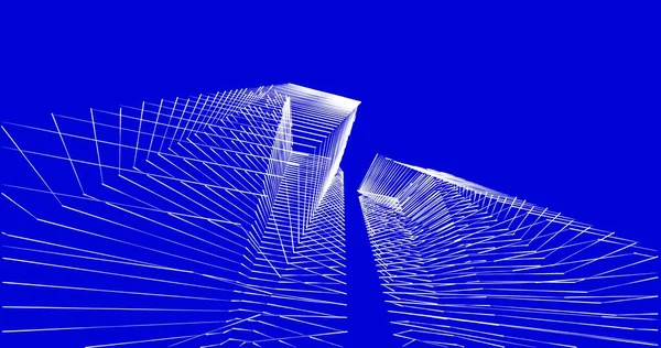 Mimari sanat konseptinde soyut çizgiler, minimum geometrik şekiller. 