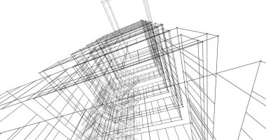 soyut mimari duvar kağıdı tasarımı, dijital konsept arkaplan
