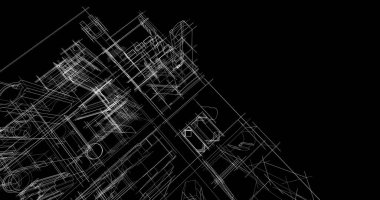 soyut mimari duvar kağıdı tasarımı, dijital konsept arkaplan