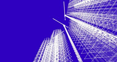 soyut mimari duvar kağıdı tasarımı, dijital konsept arkaplan