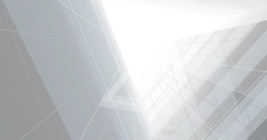 Mimari sanat konseptinde soyut çizgiler, minimum geometrik şekiller. 