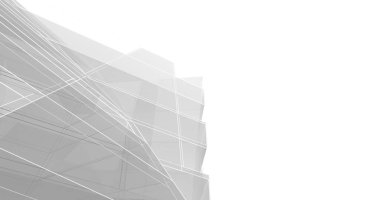 Mimari sanat konseptinde soyut çizgiler, minimum geometrik şekiller. 