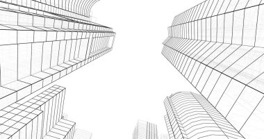 soyut mimari duvar kağıdı tasarımı, dijital konsept arkaplan