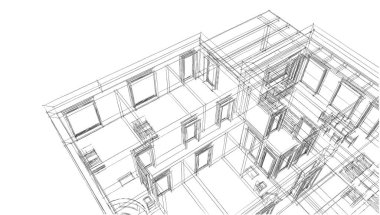 soyut mimari duvar kağıdı tasarımı, dijital konsept arkaplan