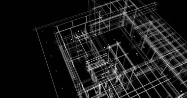 soyut mimari duvar kağıdı tasarımı, dijital konsept arkaplan