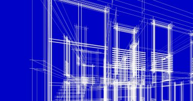 soyut mimari duvar kağıdı tasarımı, dijital konsept arkaplan